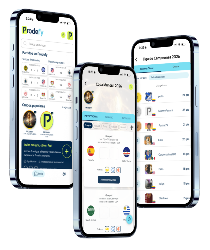 App de quinielas Prodefy para el Mundial FIFA 2026